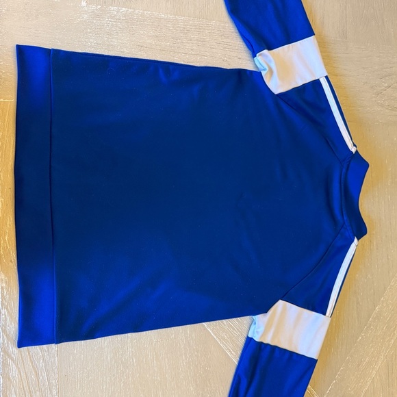 Adidas Royal Blue and White Zip Jacket Kids School Sporty - Picture 6 of 8